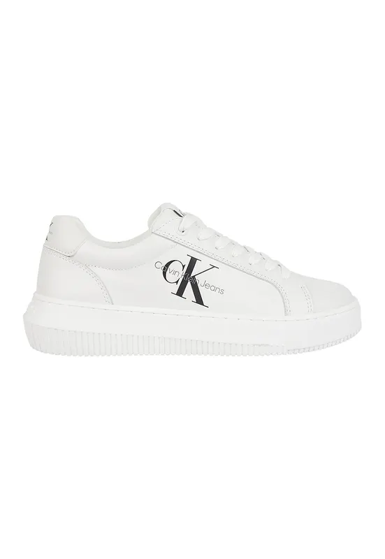 Pantofi sport din piele cu logo - Alb murdar