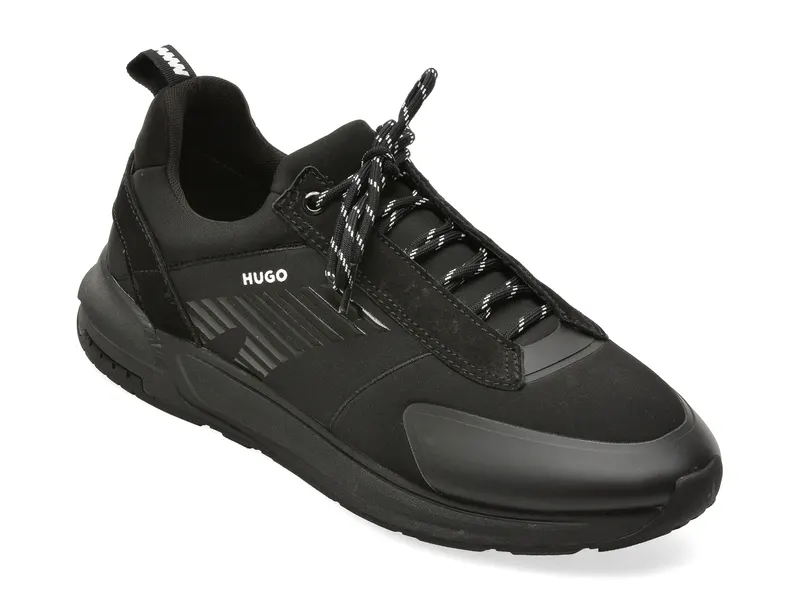 Pantofi sport HUGO negri, 3769, din material textil