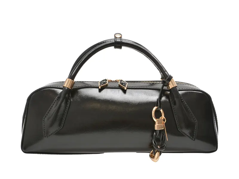 Geanta neagra, ELANOR 001, din piele ecologica