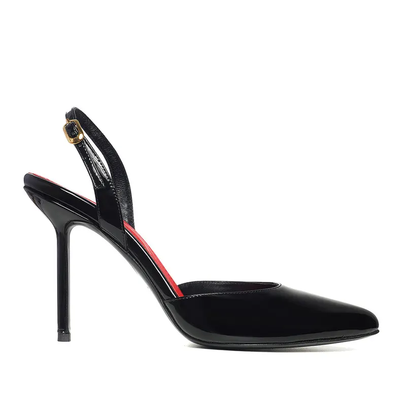 Pantofi Carla Piele Lacuita, Negri - Premium Collection