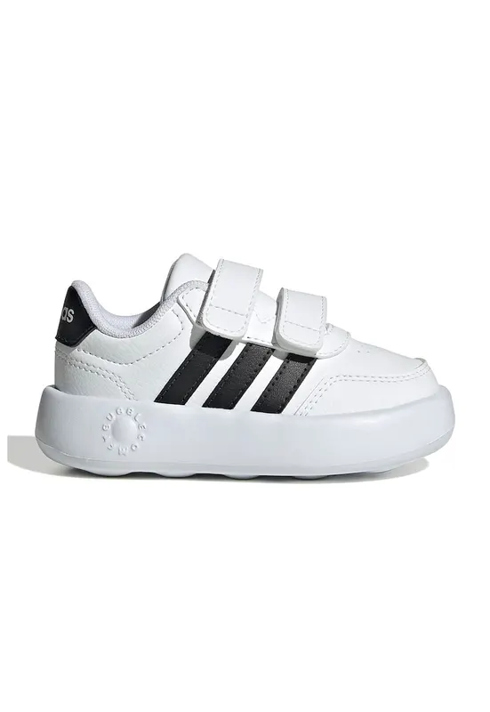 Tenisi Break Net 3.0 din piele ecologica cu velcro - Negru/Crem