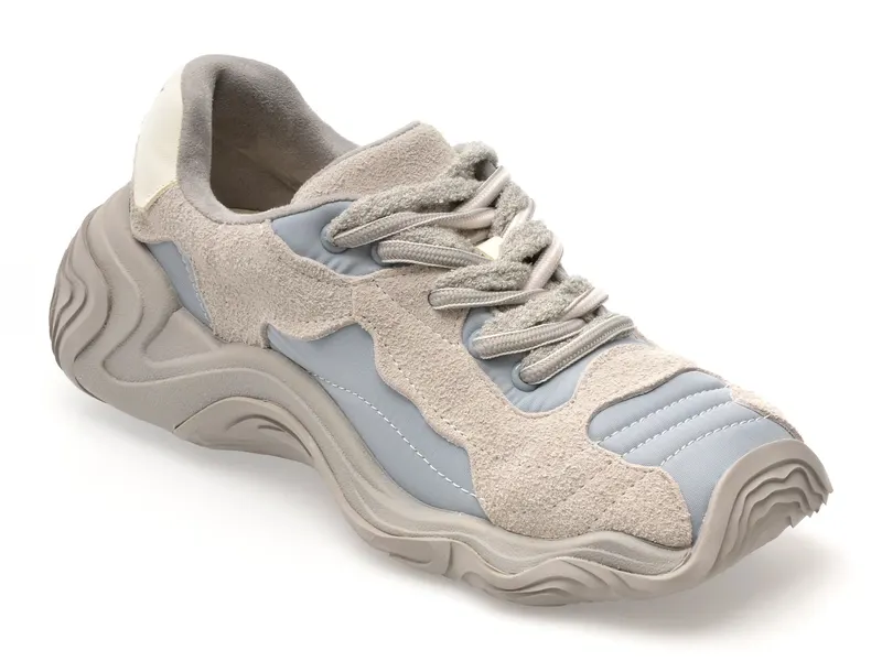 Pantofi sport gri, 16237, din material textil