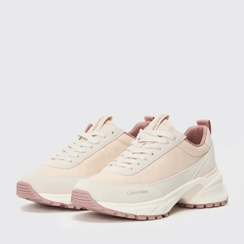 Sneakers femei CK Calvin Klein roz din piele și textil 2371DP2075RO — imaginea 2