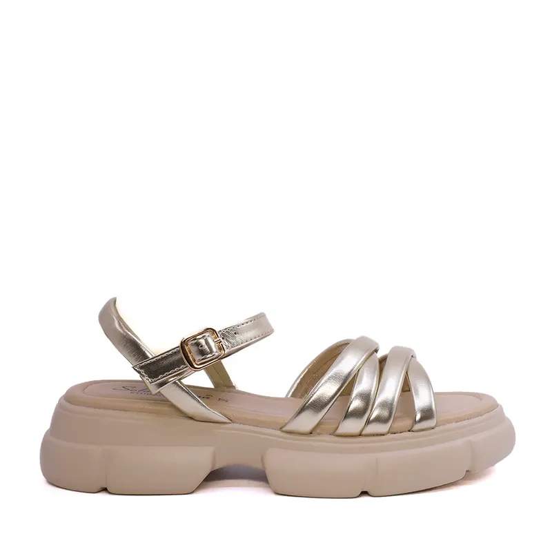 Sandale femei Solo Donna aurii din sintetic 2547DS8679AU