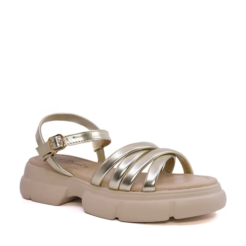 Sandale femei Solo Donna aurii din sintetic 2547DS8679AU — imaginea 2