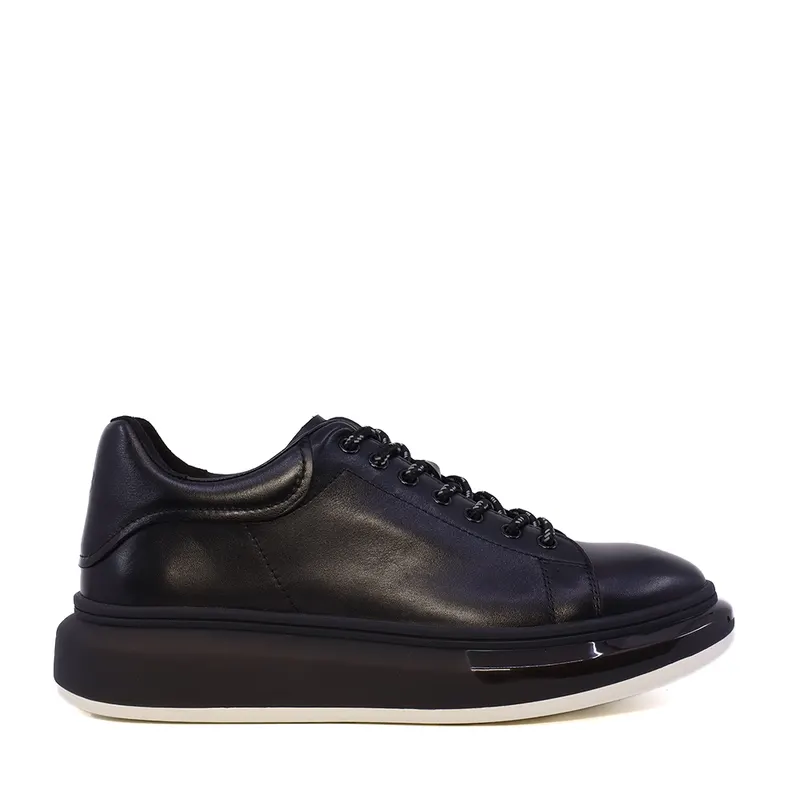 Sneakers ușori bărbați Enzo Bertini Premium Collection negri din piele 1641BP250316N