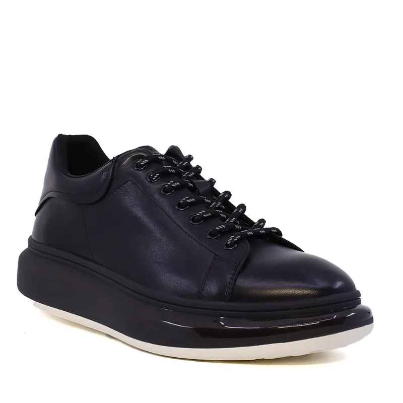Sneakers ușori bărbați Enzo Bertini Premium Collection negri din piele 1641BP250316N — imaginea 2