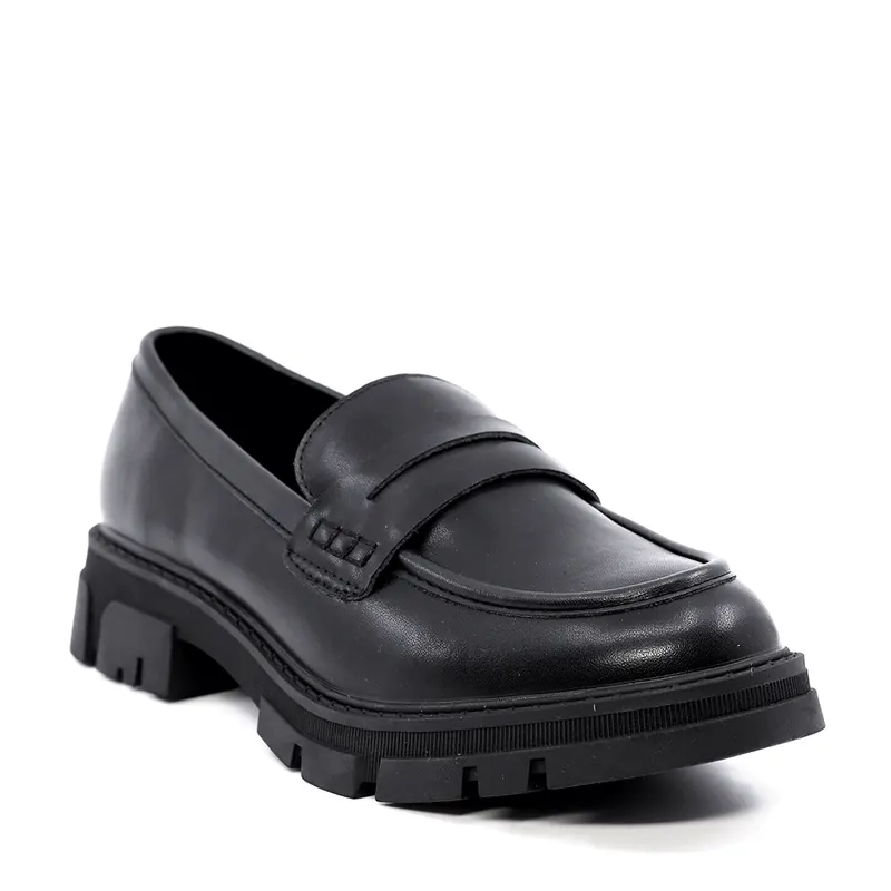 Loafers femei negri din piele 2542DM4312N — imaginea 2