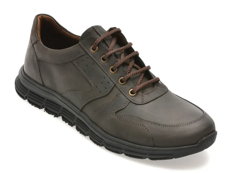 Pantofi sport BITE THE BULLET maro, TUR46, din piele naturala