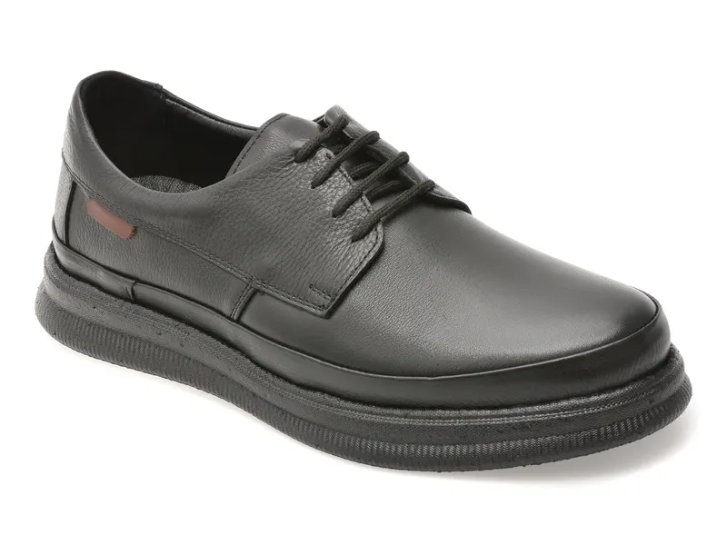 Pantofi negri, DD506, din piele naturala
