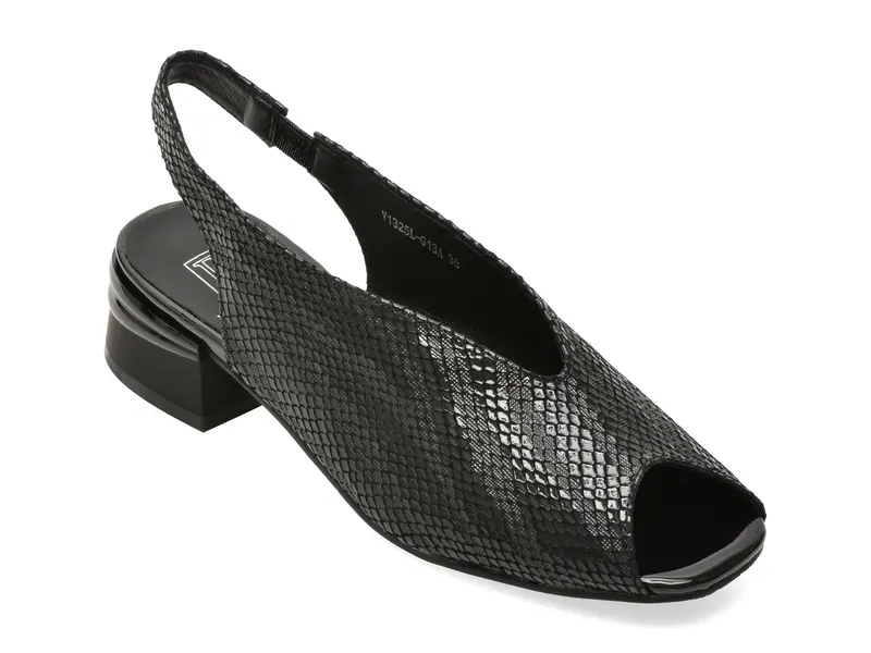 Sandale elegante FLAVIA PASSINI negre, 1325G13, din piele intoarsa