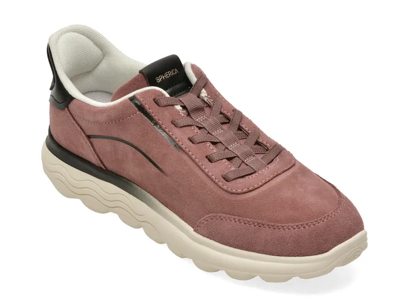 Pantofi sport GEOX roz, D657MA, din piele intoarsa