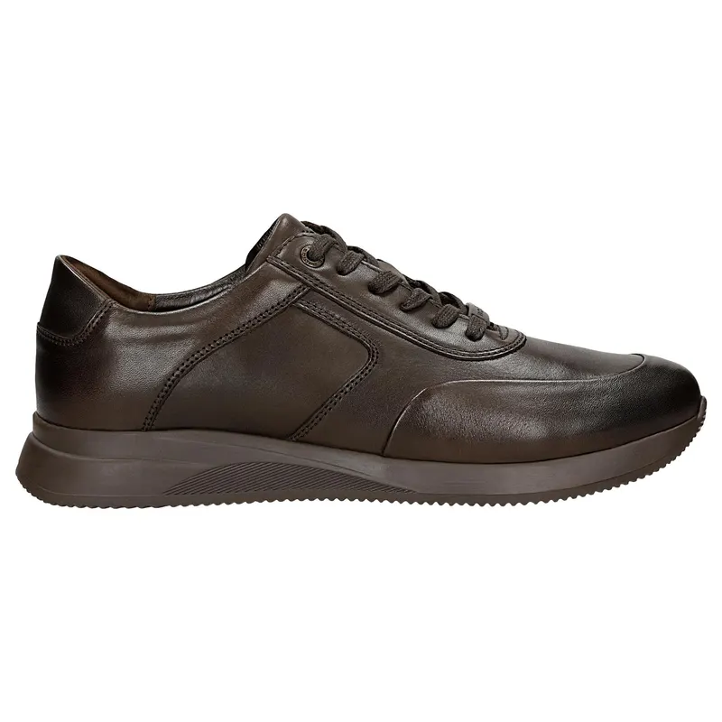 Sneakers bărbați din piele maro închis