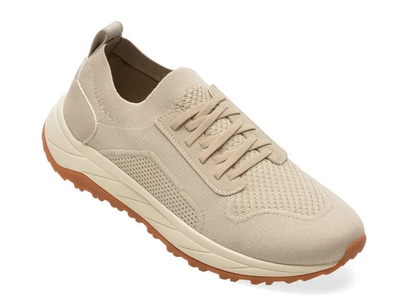 Pantofi sport bej, ZAYD 276, din material textil