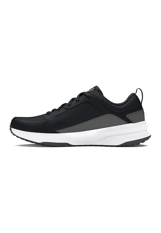 Pantofi Charged Edge din piele cu insertii din plasa pentru antrenament - Alb/Negru