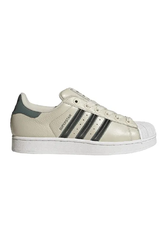 Pantofi sport din piele Superstar II - Negru/Gri/Bej deschis