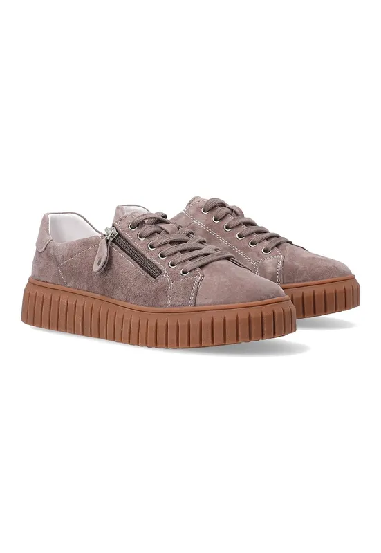 Pantofi sport din piele intoarsa - Maro taupe