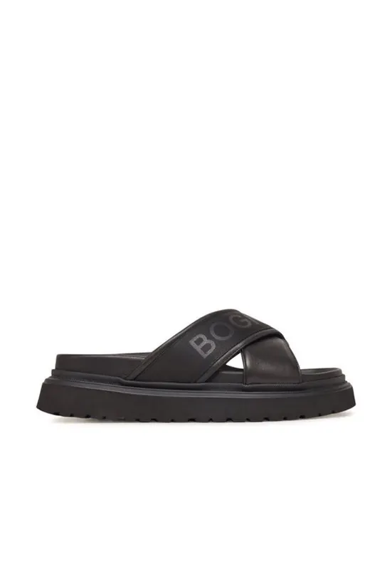 Slapi barbati 12525221 - Piele naturala - Negru - Negru