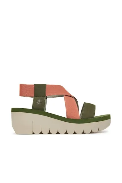 Sandale dama - YABI922FLY - Piele naturala - Corai - Coral