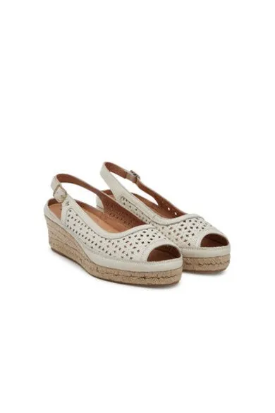 Espadrile dama W4A-1828 - Piele naturala - Alb
