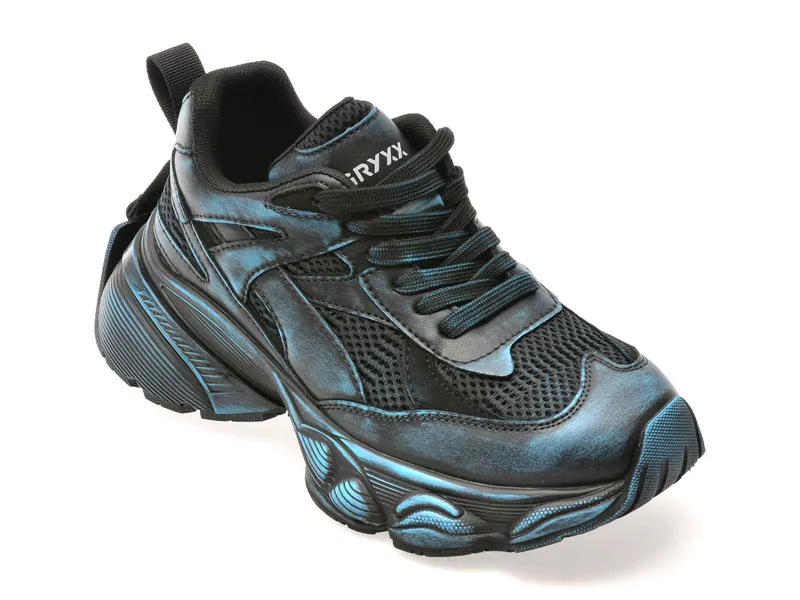 Pantofi sport negri, 5001, din material textil