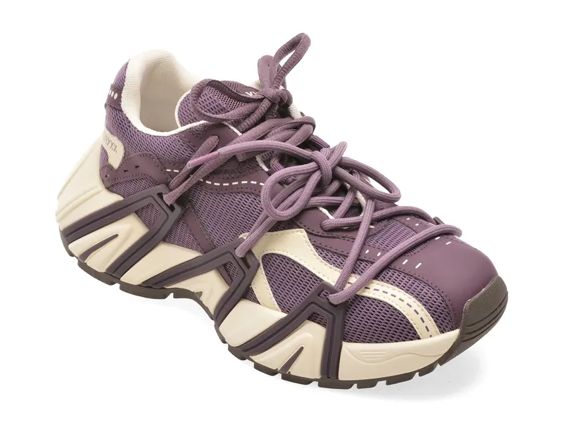 Pantofi sport mov, 99901, din material textil