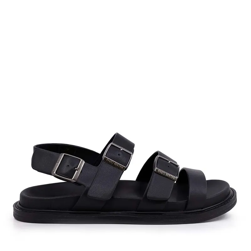 Sandale bărbați Enzo Bertini negre din piele 2449BS33504N