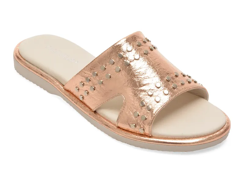 Papuci GOLD DEER roz, 1365705, din piele naturala