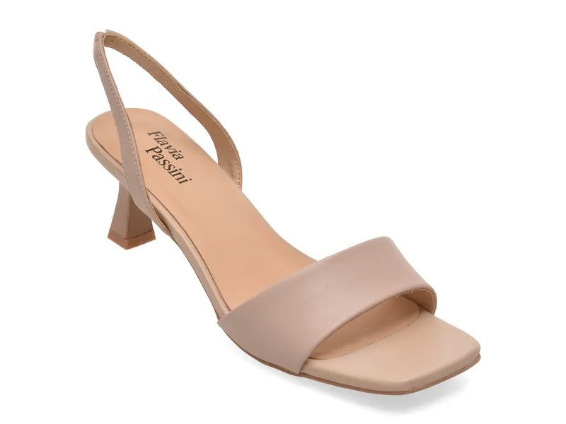 Sandale elegante FLAVIA PASSINI nude, Q4129, din piele naturala
