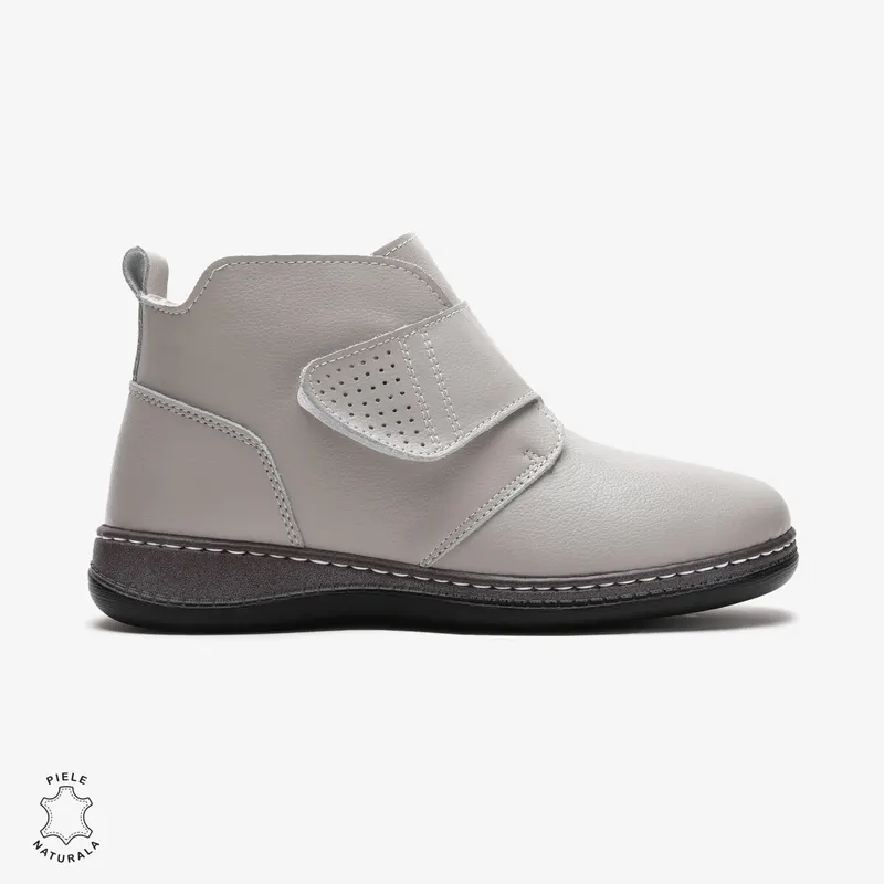 GHETE DAMA DIN PIELE NATURALA CRL0681 Gri