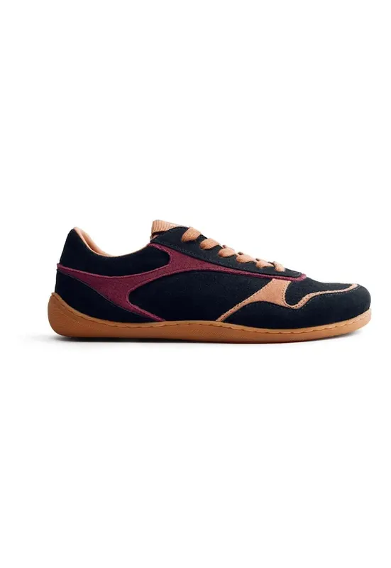Pantofi sport low-cut de piele intoarsa - Negru