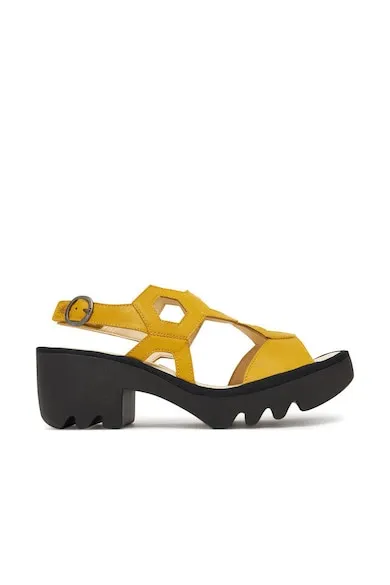 Sandale dama - TEWA573FLY - Piele naturala - Galben