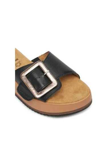 Slapi dama - 5-27203-44 022 - S Oliver - Piele naturala - Negru