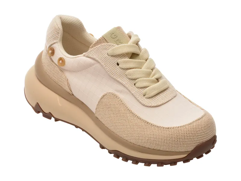 Pantofi sport bej, 130, din material textil