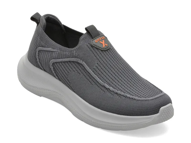 Pantofi sport gri, A819, din material textil