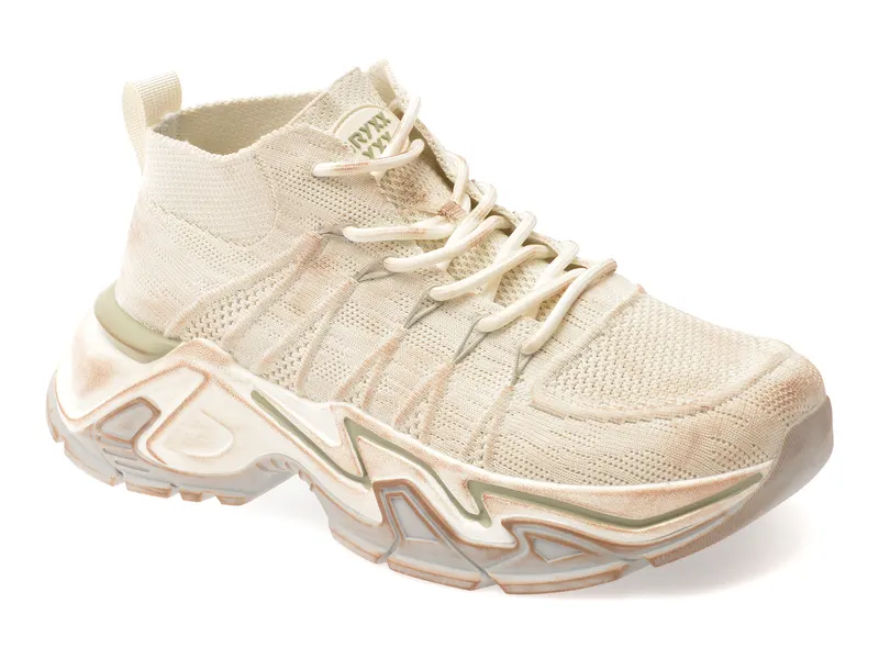 Pantofi sport albi, 351208, din material textil