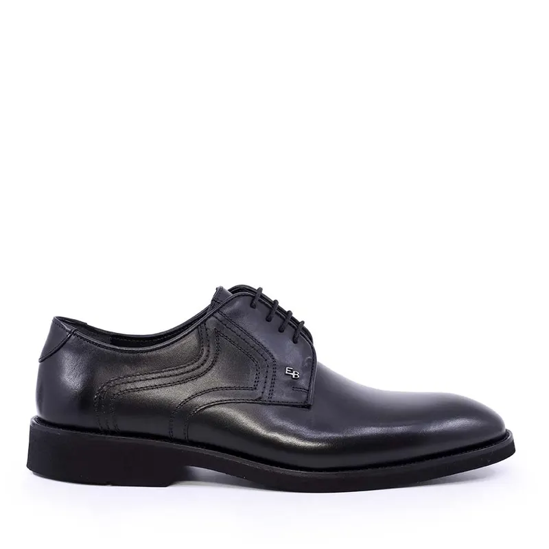 Pantofi derby bărbați Enzo Bertini negri din piele naturală 3689bp2370n