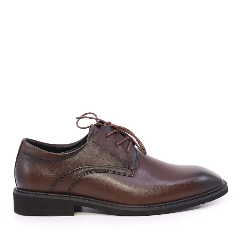 Pantofi derby bărbați Enzo Bertini maro din piele naturală 3660bp742m