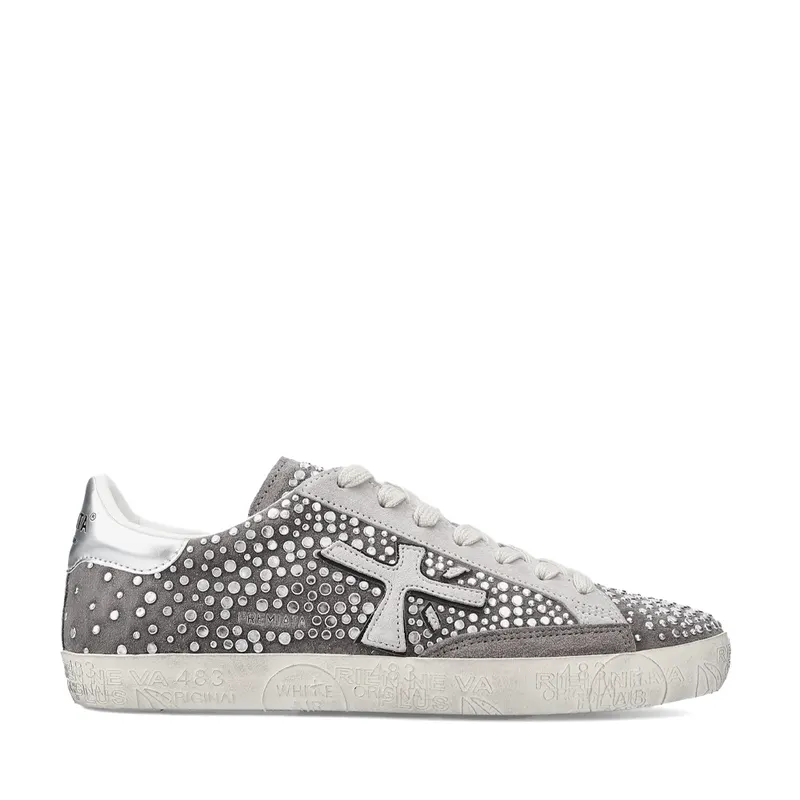 Sneakers femei Premiata Steven-D gri din piele întoarsă 1691DP7850VGR