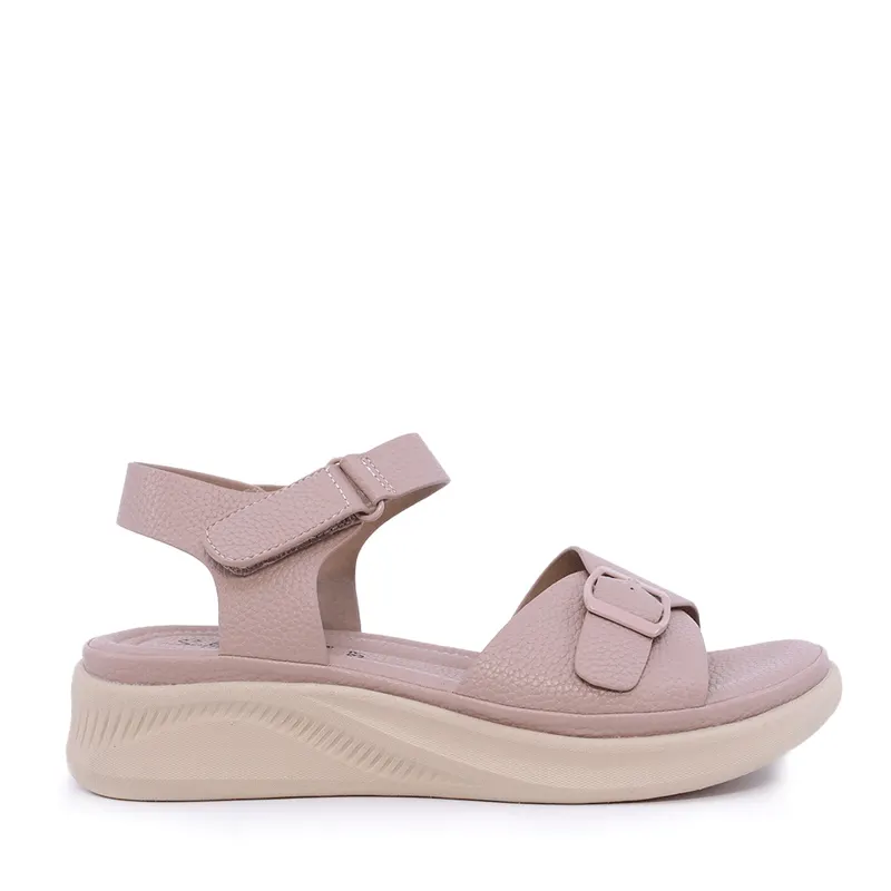 Sandale femei Solo Donna roz pudră cu cataramă 2851DS8000RO