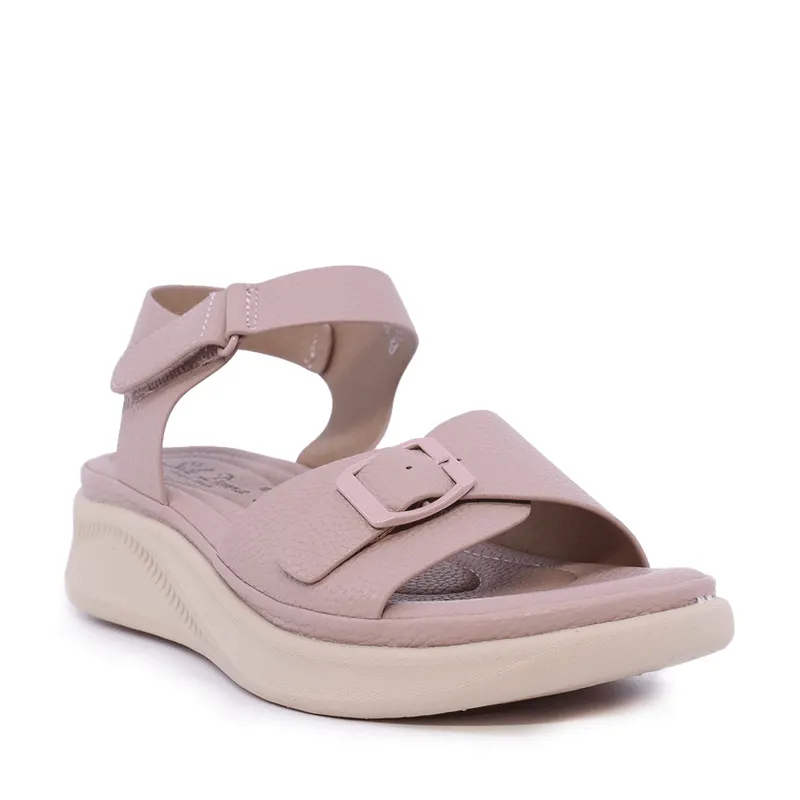 Sandale femei Solo Donna roz pudră cu cataramă 2851DS8000RO — imaginea 2