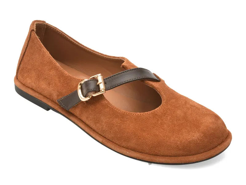 Pantofi EPICA maro, 2184053, din piele intoarsa