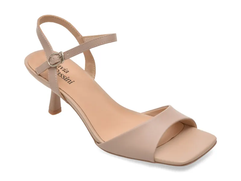 Sandale elegante FLAVIA PASSINI nude, X642, din piele naturala