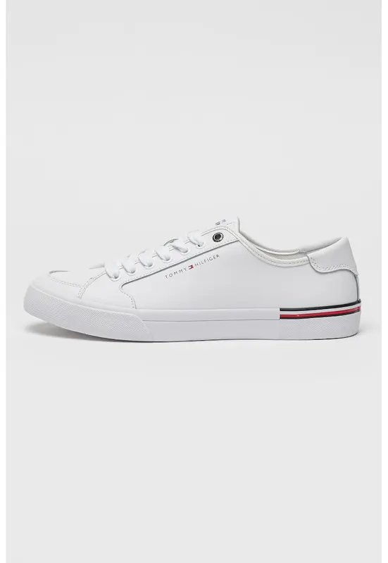 Pantofi sport din piele cu detaliu logo - Rosu/Negru/Alb optic