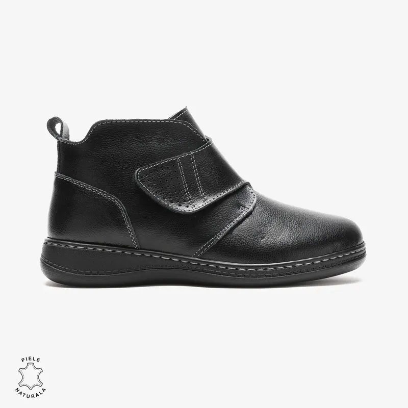 GHETE DAMA DIN PIELE NATURALA CRL0681 Negre