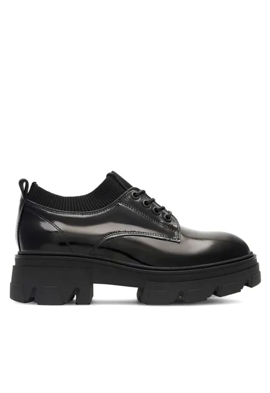 Pantofi sport pentru dama - Negru - din Piele naturala - Negru
