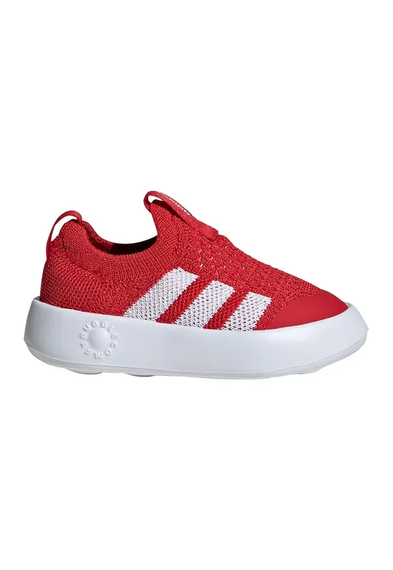 Pantofi sport BubbleComfy slip-on din material textil - Rosu/Alb