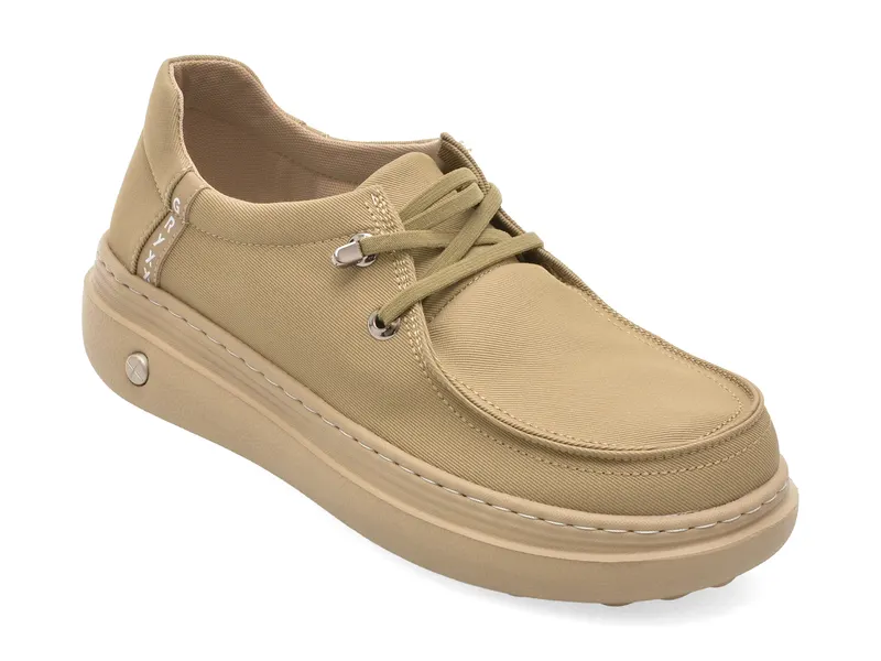 Mocasini gri, 5317, din material textil