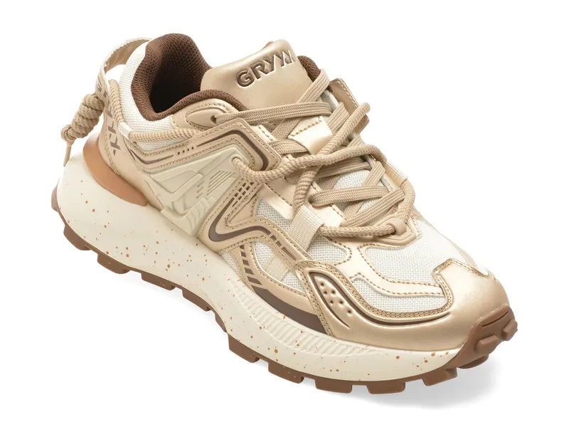 Pantofi sport bej, 2508, din material textil