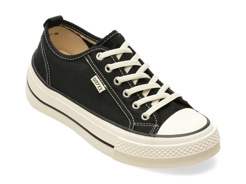 Pantofi sport negri, 6900, din material textil